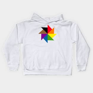 LGBT Flag Pinwheel Kids Hoodie